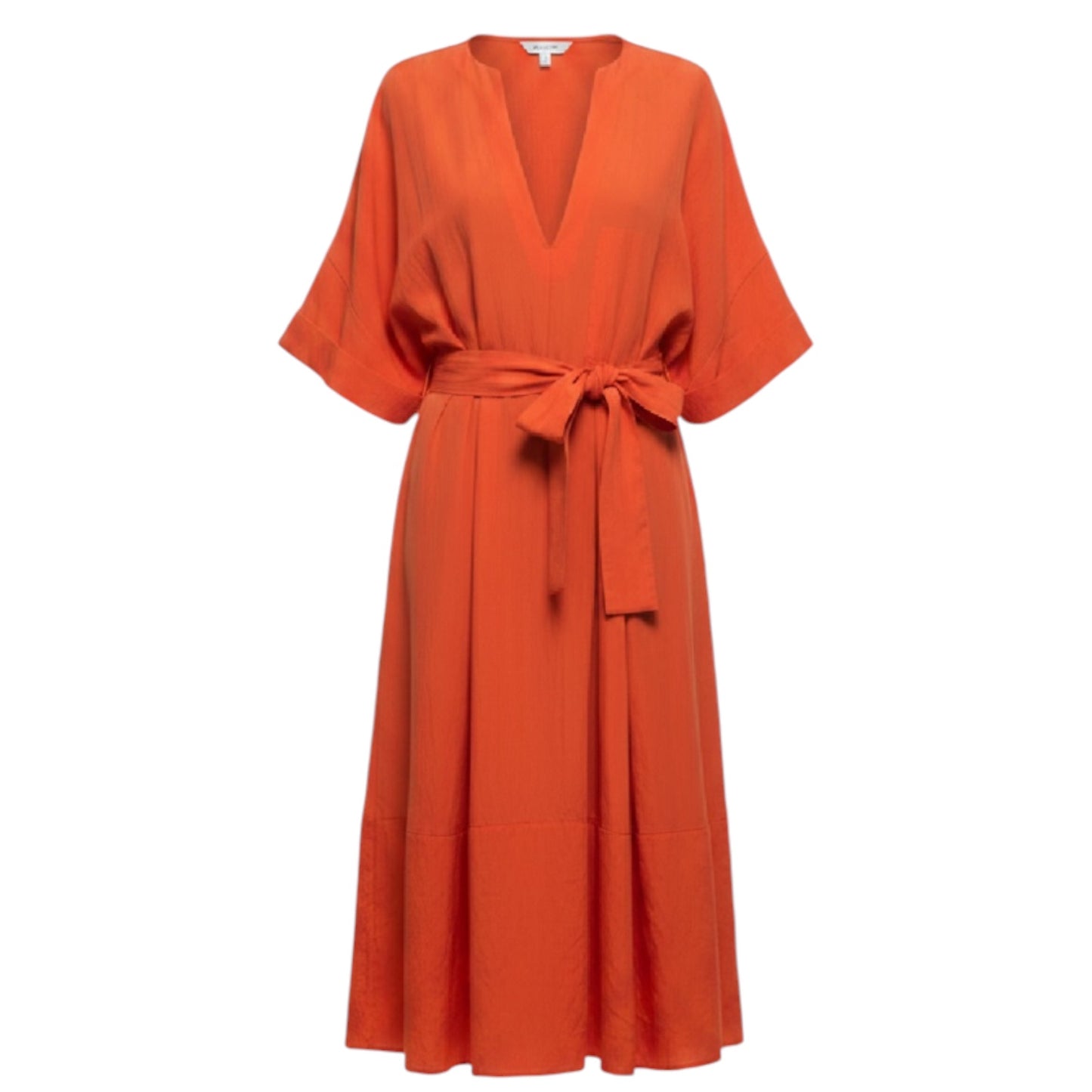 Cuffed Short Sleeve Maxi Dress By Vince In Orange, Size: S
