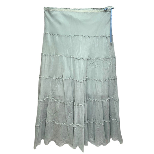 Sebrina Tiered Maxi Skirt By Johnny Was In Aqua, Size: M