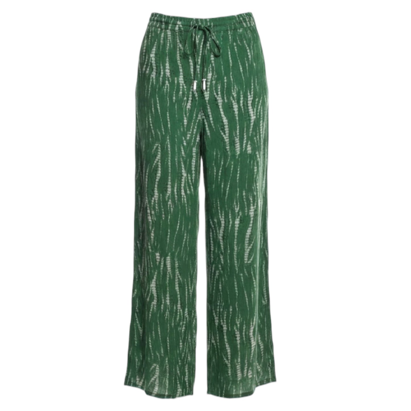 Printed Drawstring Coverup Pants By Zara In Green, Size: L