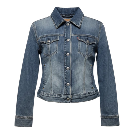 True Vintage Jacket Denim By Levis In Blue Denim, Size: S