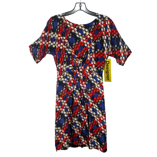 Janny Plaid Print Silk Dress Designer By Trina Turk  Size: 4