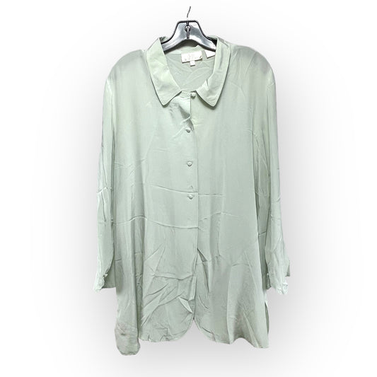 100% Silk Top Long Sleeve By Soft Surroundings  Size: Xl