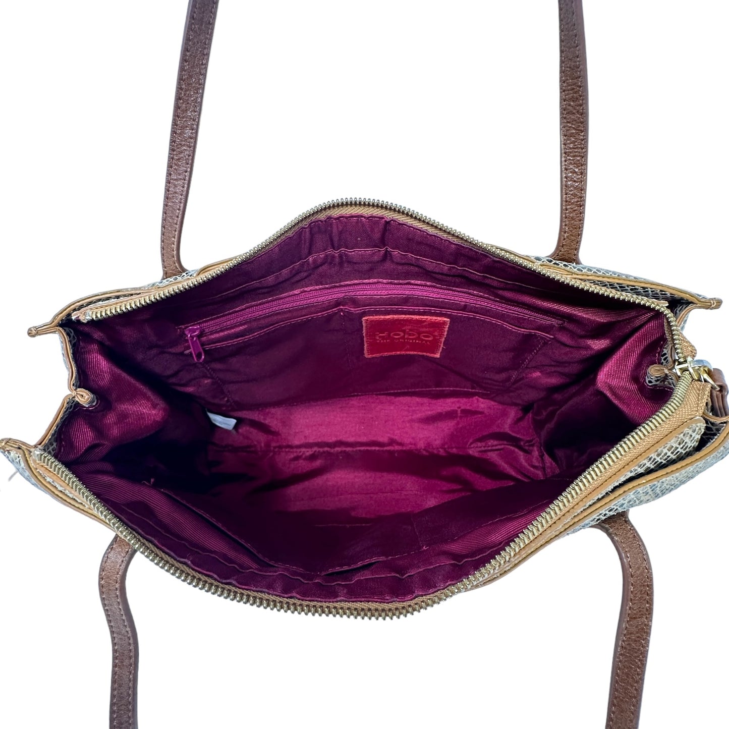 Friar Patterned Leather Handbag - Diamond Snake By Hobo Intl  Size: Medium