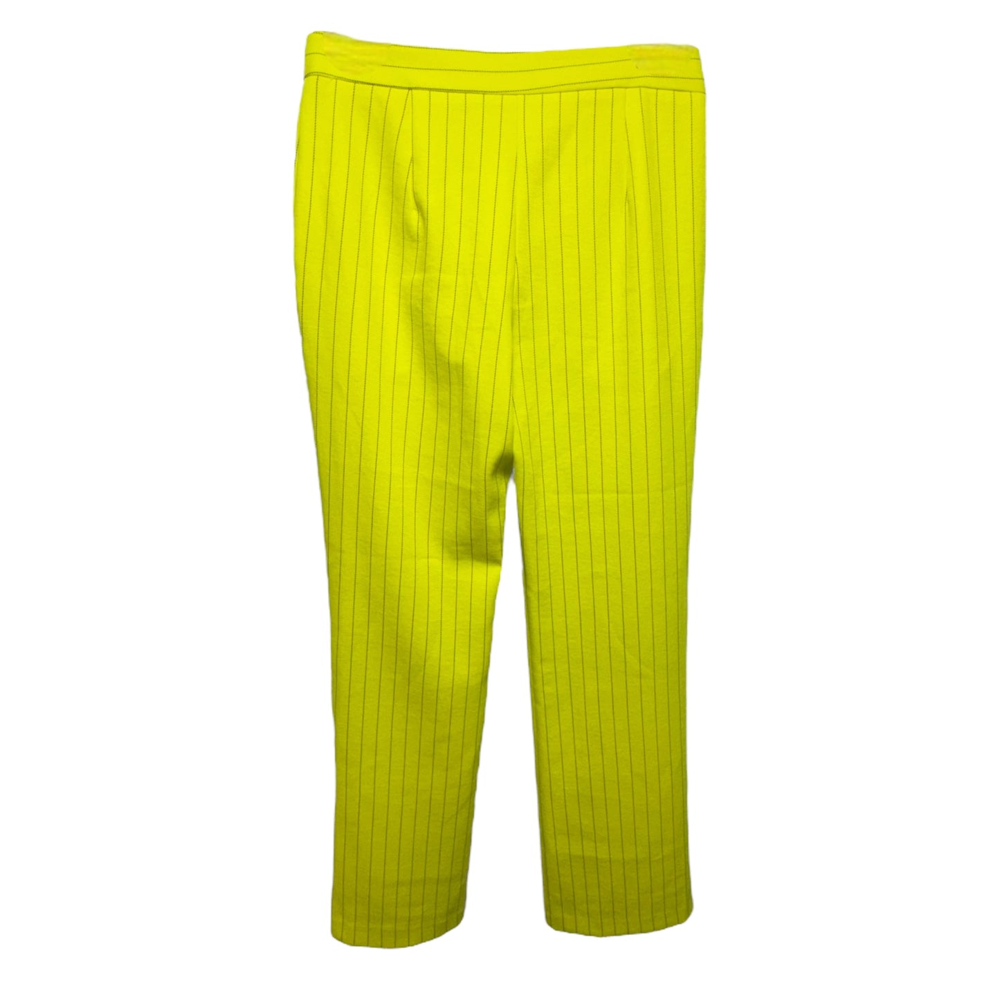 Pinstriped Boot Cut Pants - Neon Yellow By Current Air  Size: M