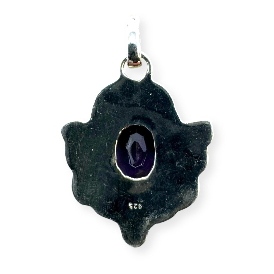 Sterling Silver Purple Stone Pendant