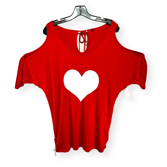 Cold Shoulder Heart Top By Unknown Brand Size: Xl