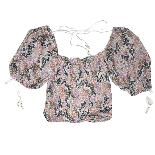 Back on Top Smocked Floral Top By Free People  Size: Xs