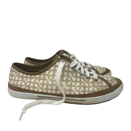 Edith Low-Top Lace-Up Signature Sneakers By Coach  Size: 6.5