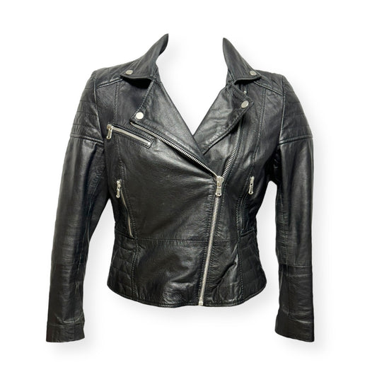 Jacket Leather By Barneys Ny  Size: 12