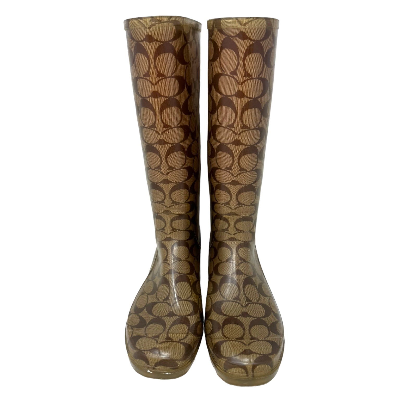 Coach signature hot sale rain boots