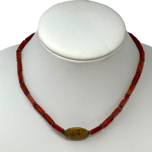 Rust Stone Necklace Strand By Clothes Mentor