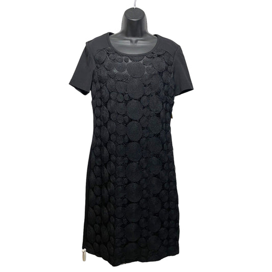 Black Polka Dot Sheath Dress Designer By Linea Domani  Size: 8