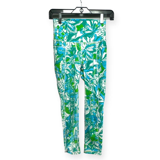 South Beach High Rise Luxletic Crop Leggings - Botanical Green/Safari Sangria Designer By Lilly Pulitzer  Size: Xs