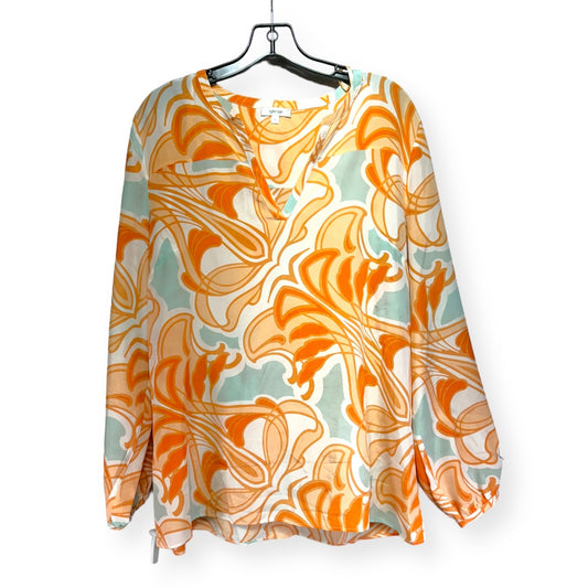 100% Silk Top Long Sleeve By Tyler Boe  Size: L
